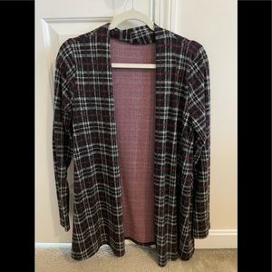 Flannel Print Cardigan